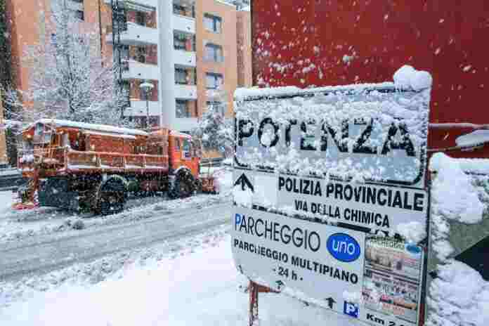 Snowfall in Potenza